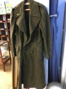 An army issue long coat