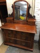 A Victorian mahogany dressing chest