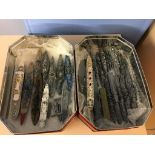Two trays of Die Cast Triang Minic ships and other makes