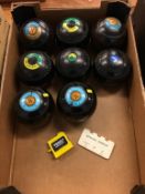 Eight bowling balls