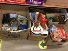 Three boxes of miscellaneous sundries