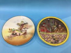 Two Royal Doulton wall plaques, 'The Jackdaw of Rheim's', D6378 and 'Rustic England', D6297