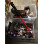 Two boxes of Star Wars figures etc.