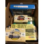 Box of Corgi Die Cast models