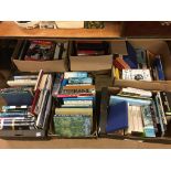 Six boxes of various military, Folio Society and other books