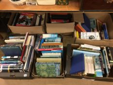 Six boxes of various military, Folio Society and other books