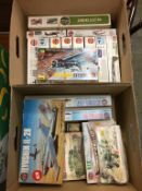 Two boxes of model Airfix kits