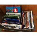 A box of books relating to Dinky, Corgi, Airfix, Matchbox, Die Cast etc.