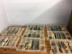 Eight trays of Die Cast Triang Minic ships and other makes