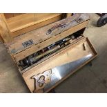 Wooden tool box and tools