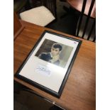 Autograph - David Tennant, with photograph, framed