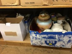 Four boxes of china, glassware etc.