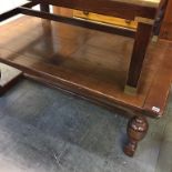 An oak coffee table, 137cm wide x 79cm long x 53cm high