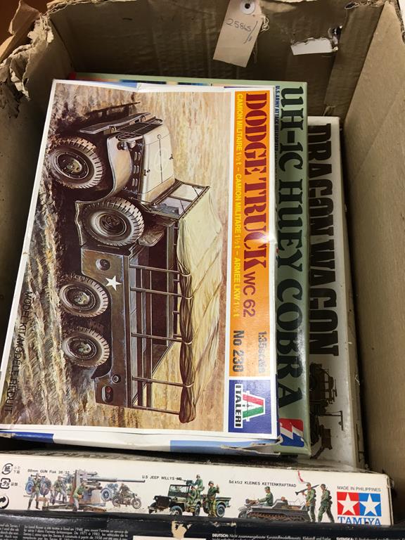 Two boxes of Eagle, Airfix and Tamiya model kits - Image 4 of 4