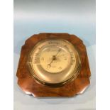 A walnut cased barometer, by Shortland Smiths, 29cm wide