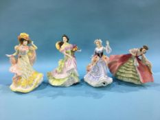 Four Royal Doulton figures, 'Summertime' HN3478, 'Primrose' HN3710, 'Ann' HN3259 and 'Ladies of