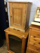 Pine pot cupboard and cabinet