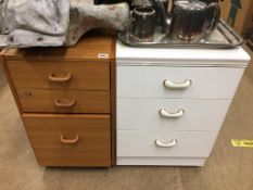 Modern filing drawers and a chest of drawers