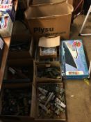 A large quantity of made or partly made model kits and spares