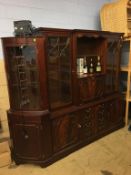 Reproduction mahogany cabinet and matching corner cabinet