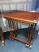 Reproduction mahogany nest of tables