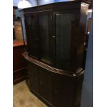 Glazed mahogany display cabinet