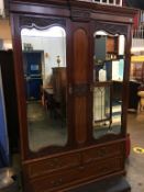 Edwardian two piece mahogany bedroom suite