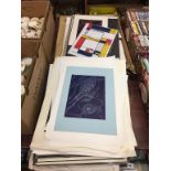Collection of lino prints, prints, etchings etc.