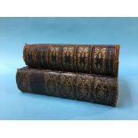 Two leather bound family Bibles