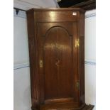 Georgian oak hanging corner cabinet