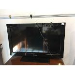 Sony 31" flatscreen TV, with remote