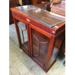 Small glazed mahogany display cabinet