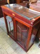 Small glazed mahogany display cabinet