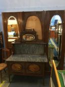 Edwardian mahogany three piece bedroom suite