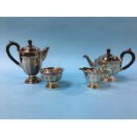 Four piece plated tea set