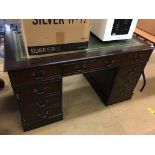 Reproduction mahogany two pedestal desk