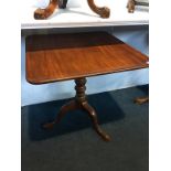 Mahogany tilt top occasional table, 70cm high, top 68cm x 68cm