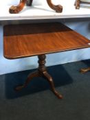 Mahogany tilt top occasional table, 70cm high, top 68cm x 68cm