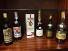 Vintage Moet champagne, Teachers Highland Cream etc.