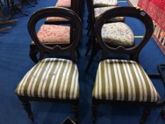 Pair of mahogany spoon back dining chairs