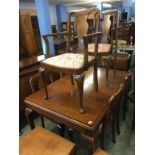 Walnut eight piece dining room suite