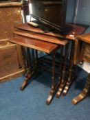 Reproduction mahogany nest of tables