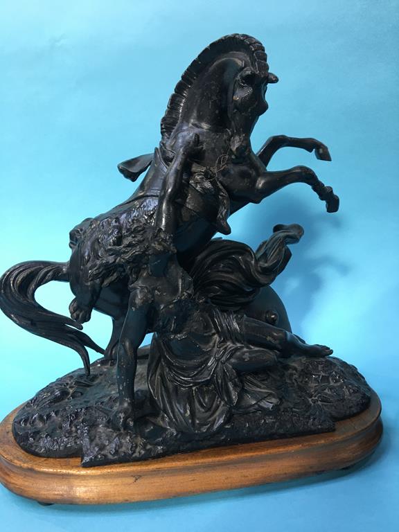 Impressive pair of Spelter figure groups - Image 2 of 3