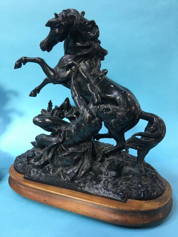 Impressive pair of Spelter figure groups - Image 3 of 3