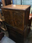 Walnut drinks cabinet