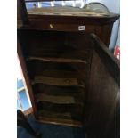 Georgian oak hanging corner cabinet