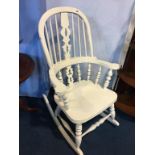 Painted pine rocking chair