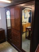 Edwardian mahogany Princess wardrobe