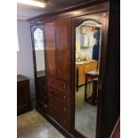 Edwardian mahogany Princess wardrobe