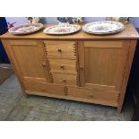 Small modern oak sideboard